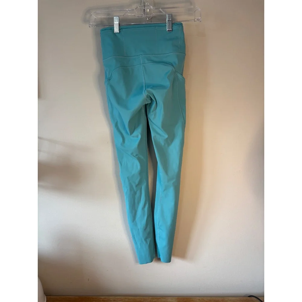 Lululemon Fast and Free High-Rise Tight 25 Pockets Electric Turquoise LW5BXQS 2